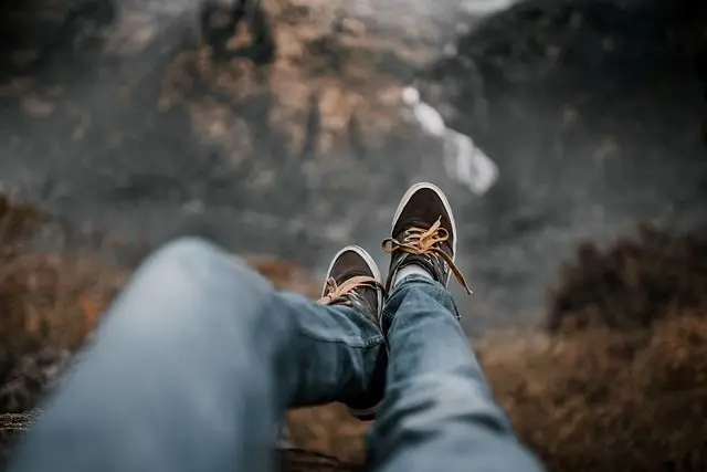 Sitting on a cliff edge