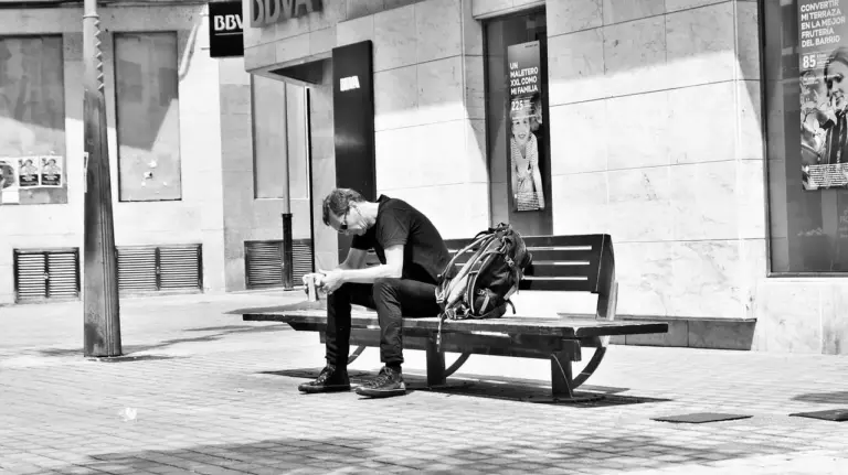 Tired traveler